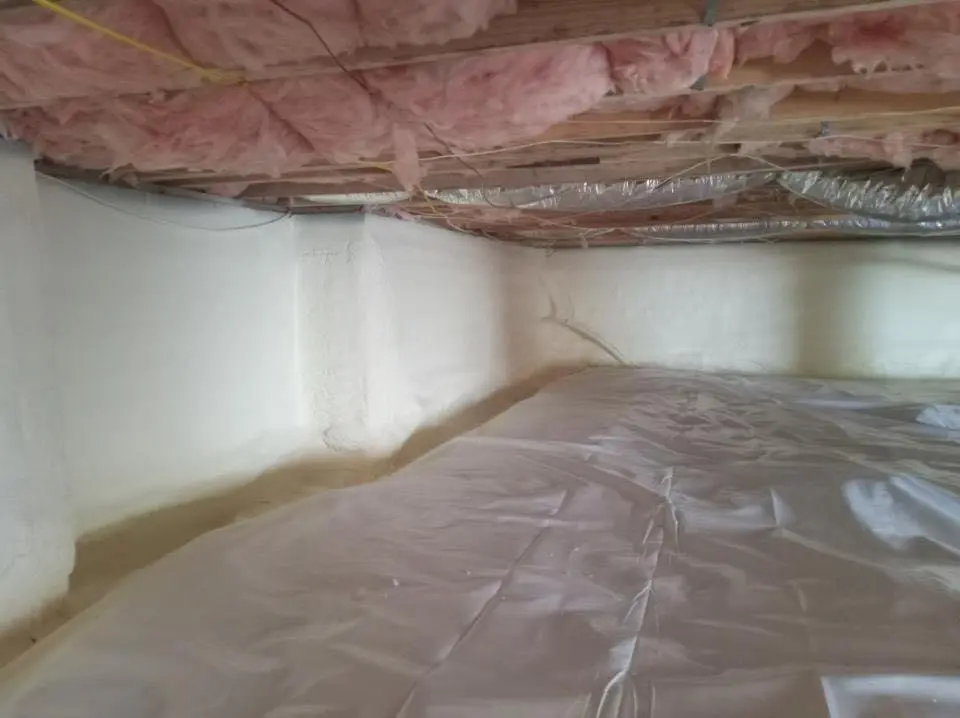 Crawl space encapsulation with closed-cell spray foam for Attic Insulation in Baker City
